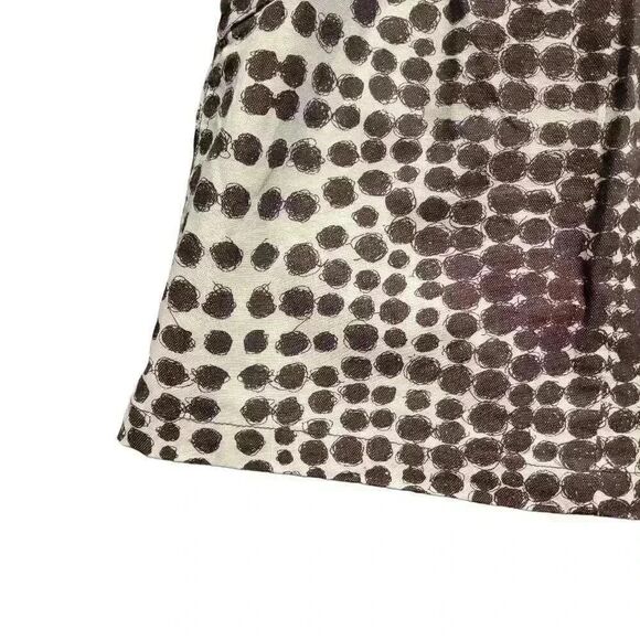 Ideology Women's Ivory & Brown Poly Circle Print Straight Skirt w Stud Accents - Picture 7 of 14